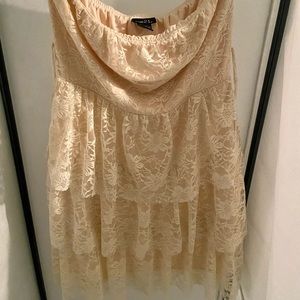 Off white strapless dress